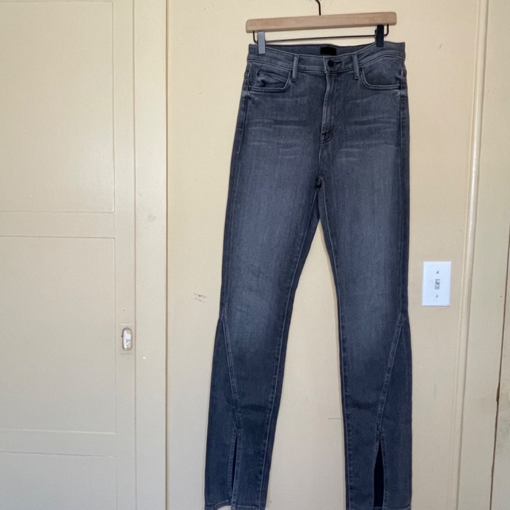 Mother Gray High-Waisted Jeans